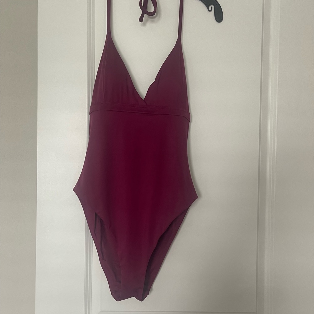 Andie Women's Burgundy One Piece Swimsuit
